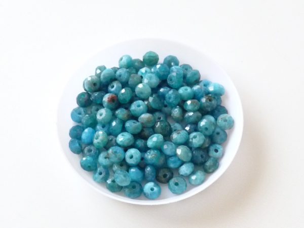 Apatite - rondelle facettée 4x6mm